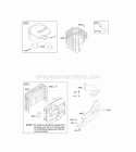 Exhaust System Diagram and Parts List for 216302-0121-B1  Briggs and Stratton Engine
